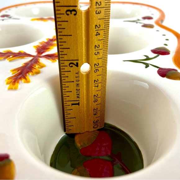 Temptations by Tara Fall Harvest 6 Cupcake Muffin Pan Bakeware Acorn Leaves Fall - Picture 7 of 11